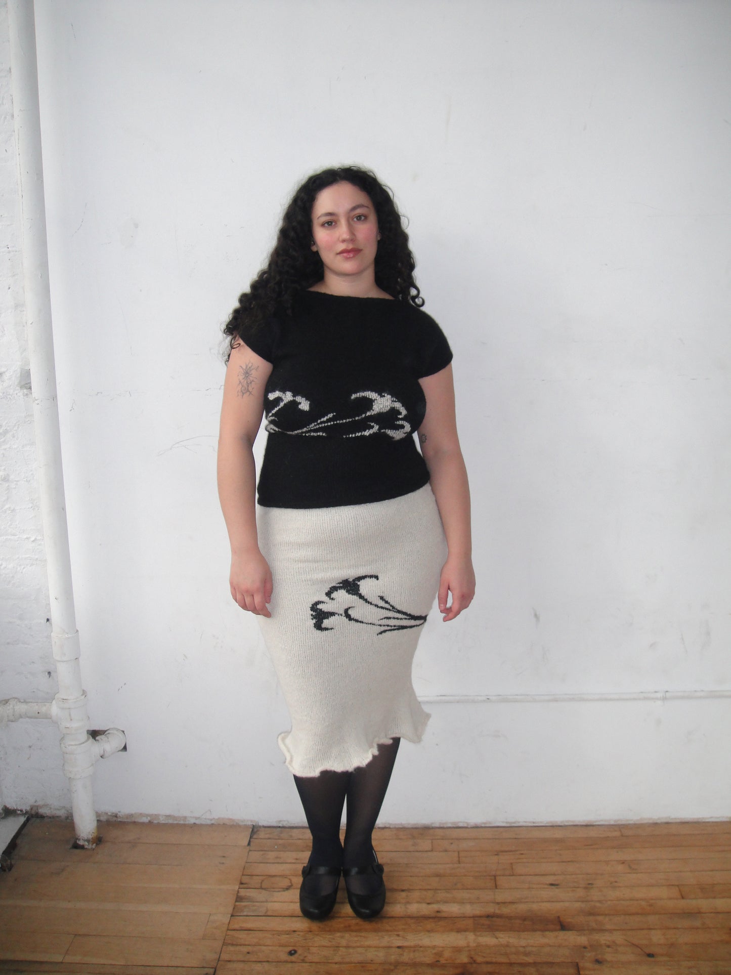 White Flora Skirt