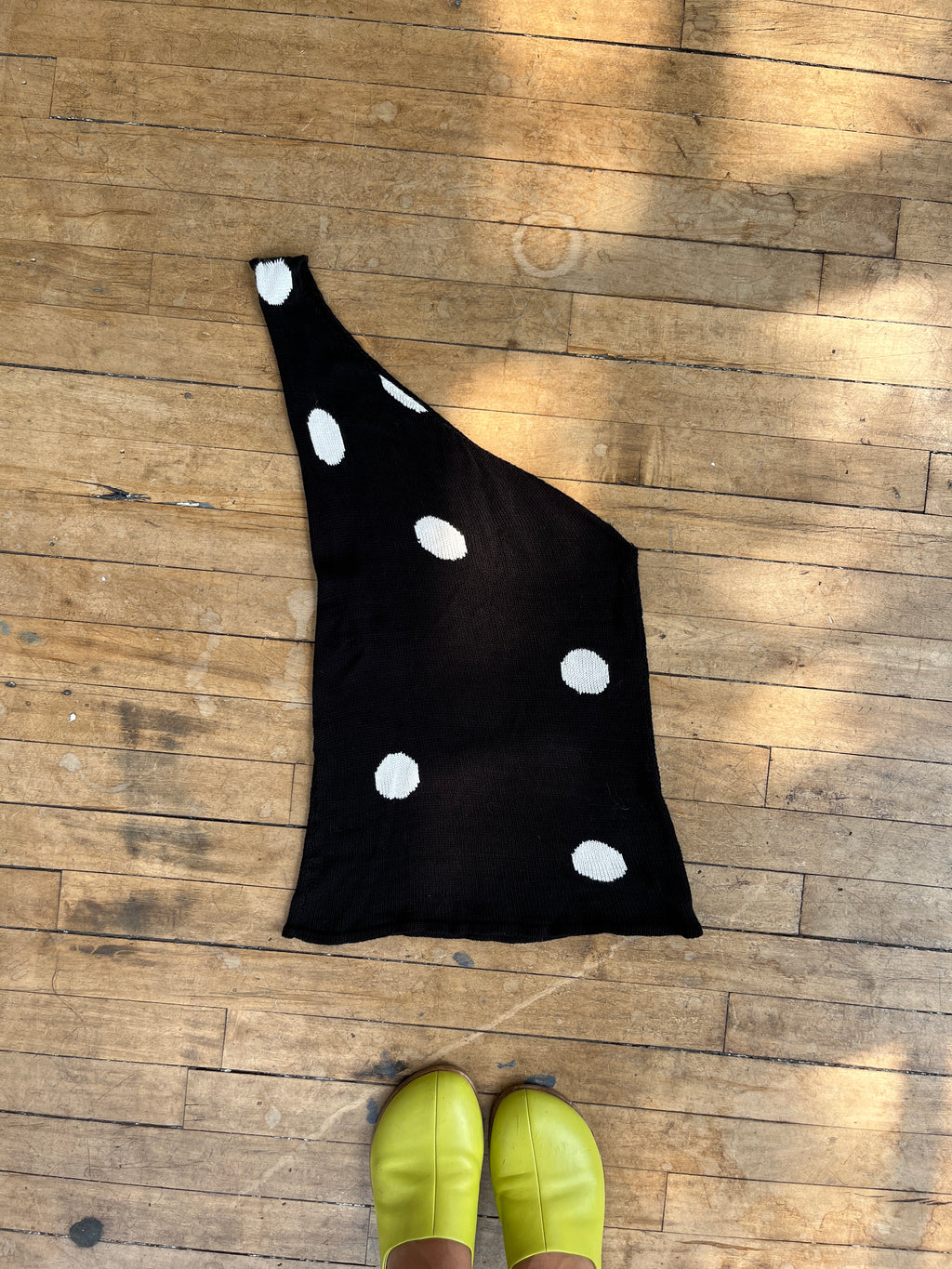Black One Shoulder Polka