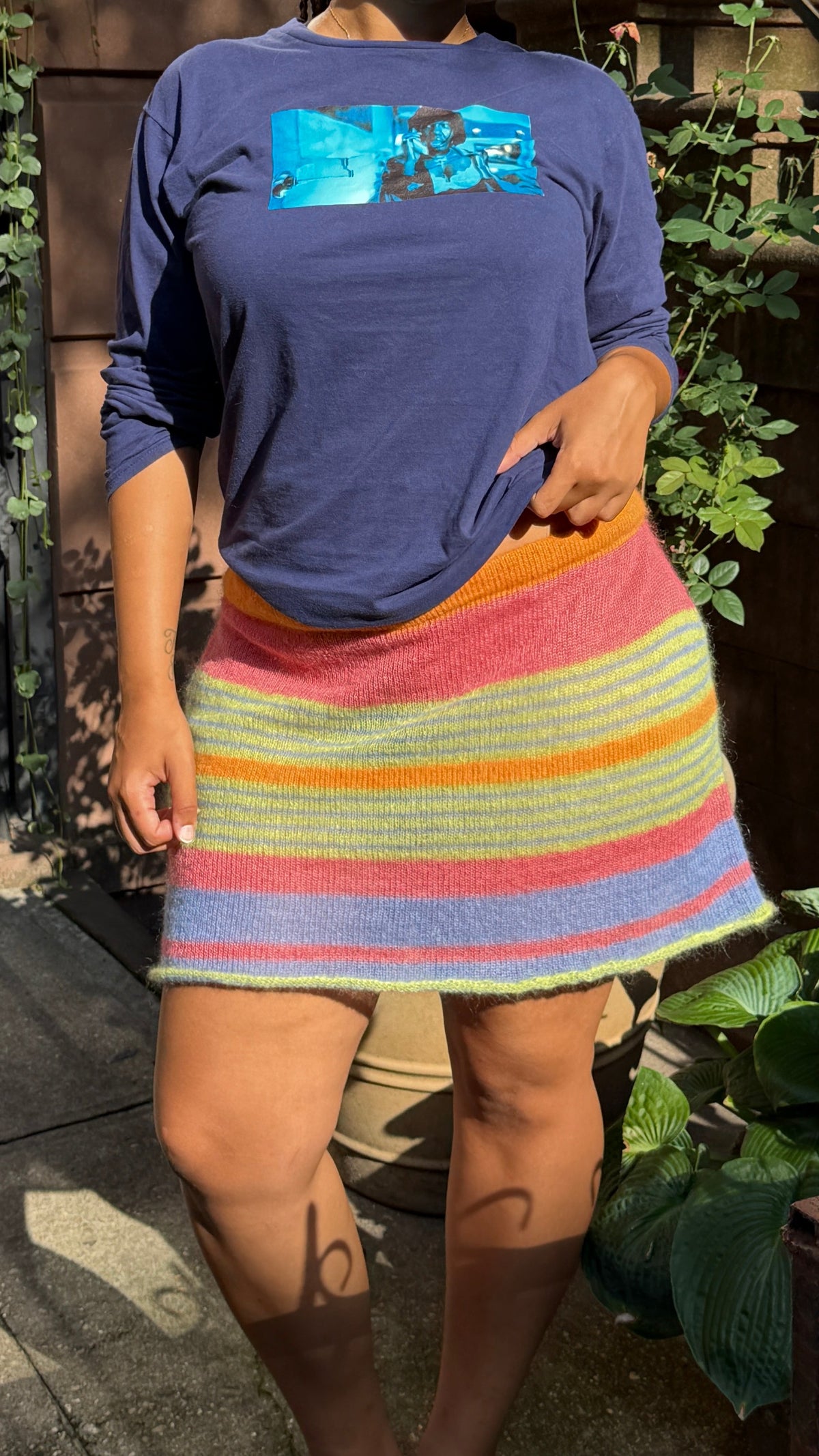 Mohair mini skirt