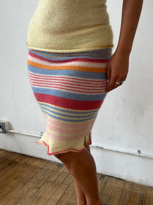Crayon Stripey Midi Skirt