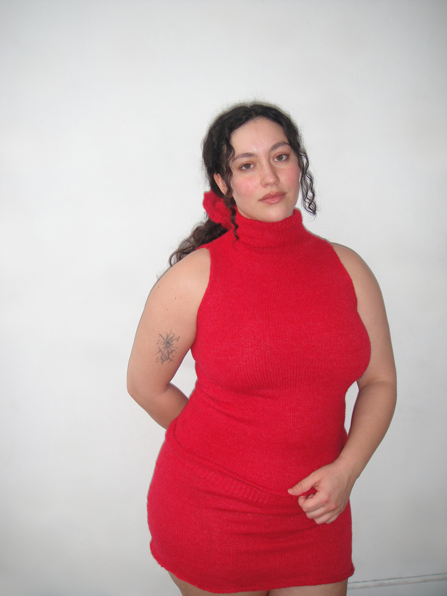 Red Turtleneck Tank